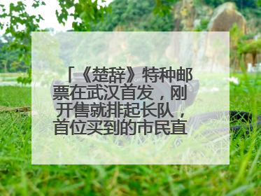 《楚辞》特种邮票在武汉首发，刚开售就排起长队，首位买到的市民直呼激动