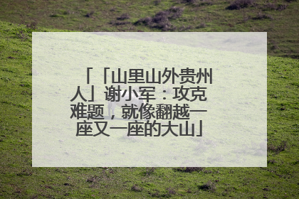 「山里山外贵州人」谢小军：攻克难题，就像翻越一座又一座的大山
