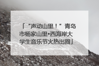 “声动山里！”青岛市杨家山里•西海岸大学生音乐节火热出圈
