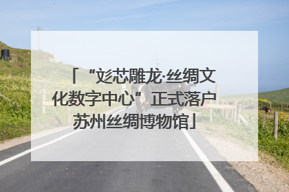 “彣芯雕龙·丝绸文化数字中心”正式落户苏州丝绸博物馆