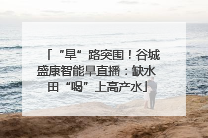 “旱”路突围！谷城盛康智能旱直播：缺水田“喝”上高产水