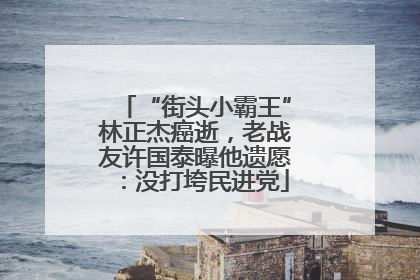 “街头小霸王”林正杰癌逝，老战友许国泰曝他遗愿：没打垮民进党