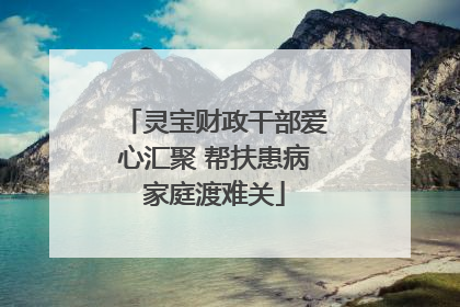 灵宝财政干部爱心汇聚 帮扶患病家庭渡难关