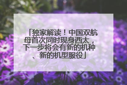 独家解读！中国双航母首次同时现身西太，下一步将会有新的机种、新的机型服役