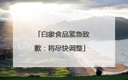 白象食品紧急致歉：将尽快调整