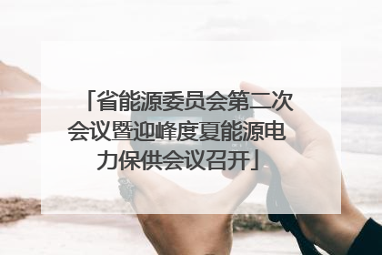 省能源委员会第二次会议暨迎峰度夏能源电力保供会议召开