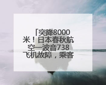突降8000米！日本春秋航空一波音738飞机故障，乘客讲述惊魂一刻