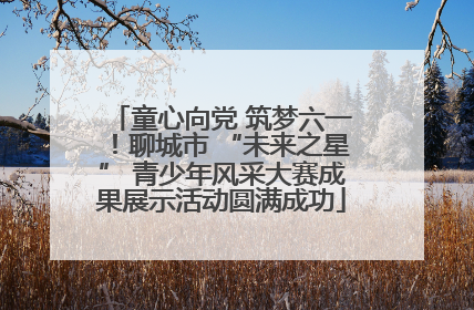 童心向党 筑梦六一！聊城市 “未来之星” 青少年风采大赛成果展示活动圆满成功