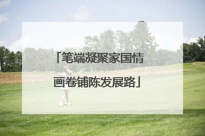 笔端凝聚家国情  画卷铺陈发展路