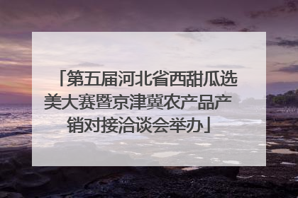 第五届河北省西甜瓜选美大赛暨京津冀农产品产销对接洽谈会举办