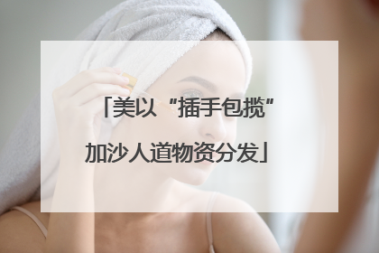 美以“插手包揽”加沙人道物资分发