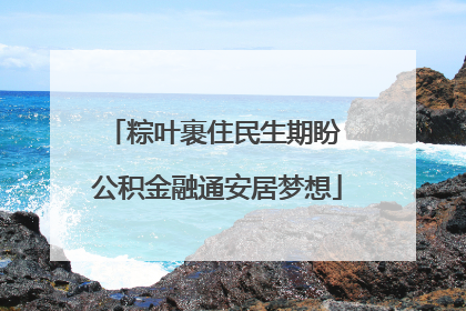 粽叶裹住民生期盼 公积金融通安居梦想