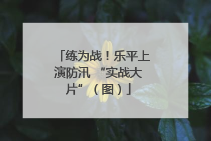 练为战！乐平上演防汛 “实战大片”（图）