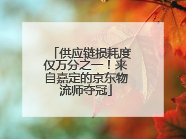 供应链损耗度仅万分之一！来自嘉定的京东物流师夺冠