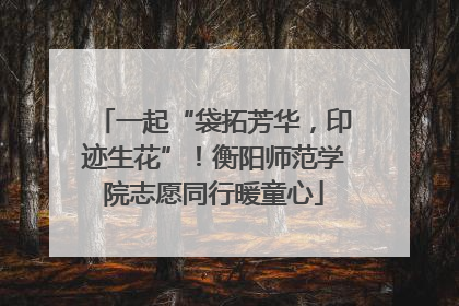 一起“袋拓芳华，印迹生花”！衡阳师范学院志愿同行暖童心