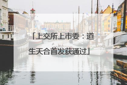上交所上市委：道生天合首发获通过