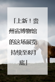 上新！贵州省博物馆的这场展览持续至8月底