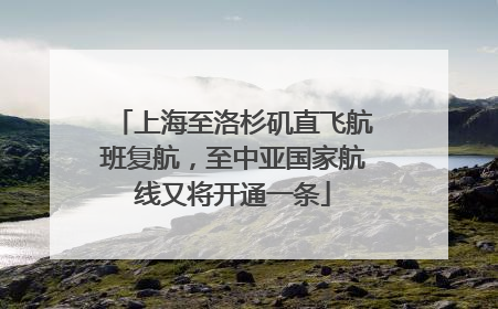 上海至洛杉矶直飞航班复航，至中亚国家航线又将开通一条