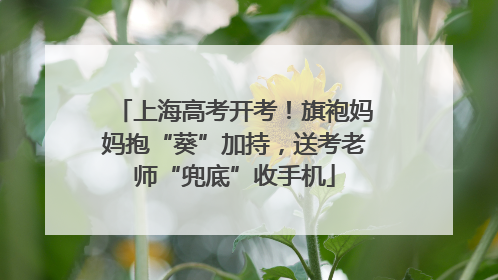 上海高考开考！旗袍妈妈抱“葵”加持，送考老师“兜底”收手机