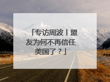 专访周波丨盟友为何不再信任美国了？