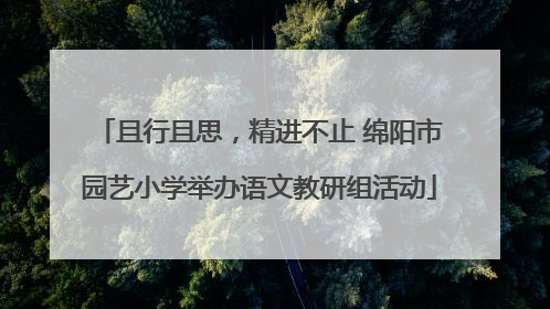 且行且思，精进不止 绵阳市园艺小学举办语文教研组活动