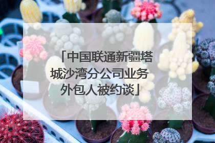中国联通新疆塔城沙湾分公司业务外包人被约谈