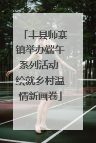 丰县师寨镇举办端午系列活动 绘就乡村温情新画卷