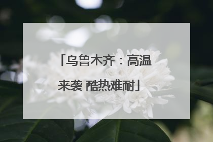 乌鲁木齐：高温来袭 酷热难耐