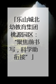 乐山城北幼教育集团桃源园区：“聚焦前书写，科学助衔接”