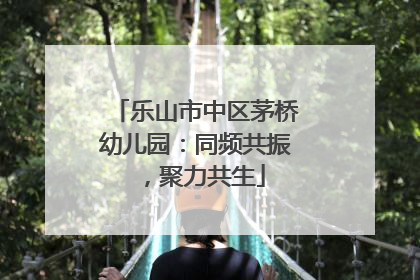 乐山市中区茅桥幼儿园：同频共振，聚力共生