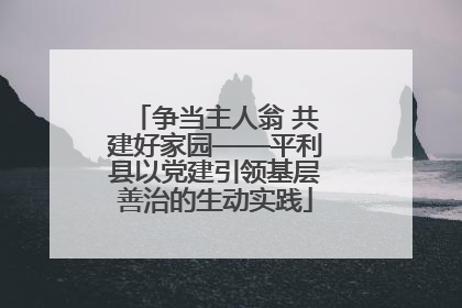 争当主人翁 共建好家园——平利县以党建引领基层善治的生动实践