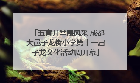 五育并举展风采 成都大邑子龙街小学第十一届子龙文化活动周开幕