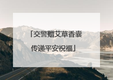 交警赠艾草香囊 传递平安祝福