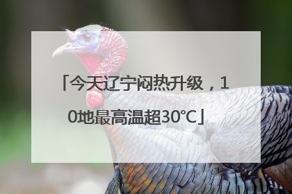 今天辽宁闷热升级，10地最高温超30℃