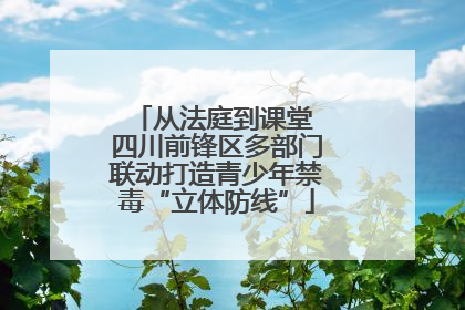 从法庭到课堂 四川前锋区多部门联动打造青少年禁毒“立体防线”