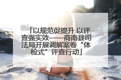 以规范促提升 以评查强实效——商南县司法局开展调解案卷“体检式”评查行动
