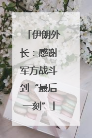 伊朗外长：感谢军方战斗到“最后一刻”