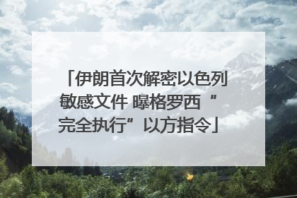 伊朗首次解密以色列敏感文件 曝格罗西“完全执行”以方指令
