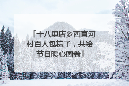 十八里店乡西直河村百人包粽子，共绘节日暖心画卷