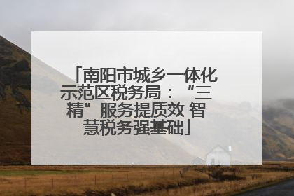 南阳市城乡一体化示范区税务局：“三精”服务提质效 智慧税务强基础