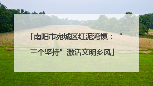 南阳市宛城区红泥湾镇：“三个坚持”激活文明乡风