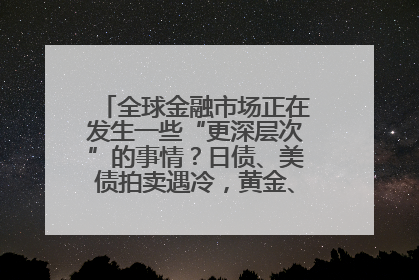 全球金融市场正在发生一些“更深层次”的事情？日债、美债拍卖遇冷，黄金、比特币新高