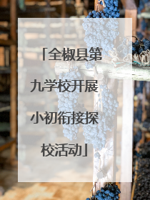 全椒县第九学校开展小初衔接探校活动