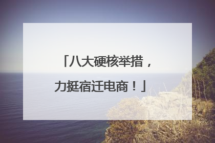 八大硬核举措，力挺宿迁电商！