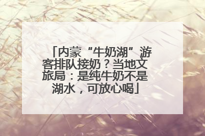 内蒙“牛奶湖”游客排队接奶？当地文旅局：是纯牛奶不是湖水，可放心喝