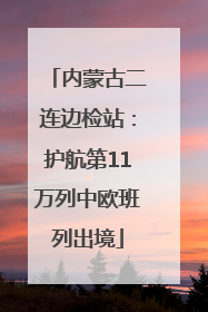 内蒙古二连边检站：护航第11万列中欧班列出境