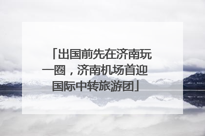 出国前先在济南玩一圈，济南机场首迎国际中转旅游团