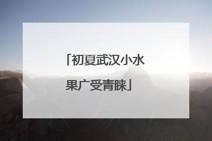 初夏武汉小水果广受青睐
