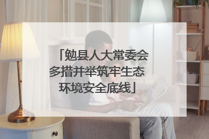 勉县人大常委会多措并举筑牢生态环境安全底线