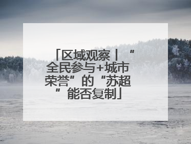 区域观察丨“全民参与+城市荣誉”的“苏超”能否复制
